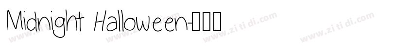 Midnight Halloween字体转换
